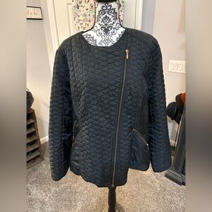 Black Quilted Women's Jacket NWOT 22/24